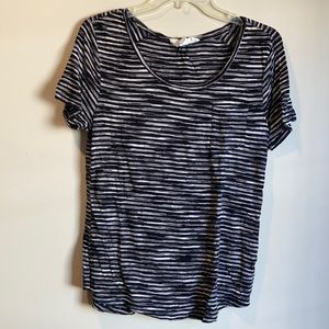 Black and White Striped Tee